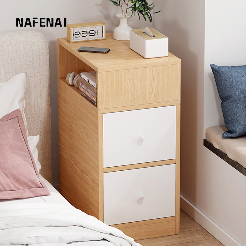 Nafenai Tủ nhỏ đựng đồ gắn cạnh giường phòng ngủ phong cách tối giản hiện đạ