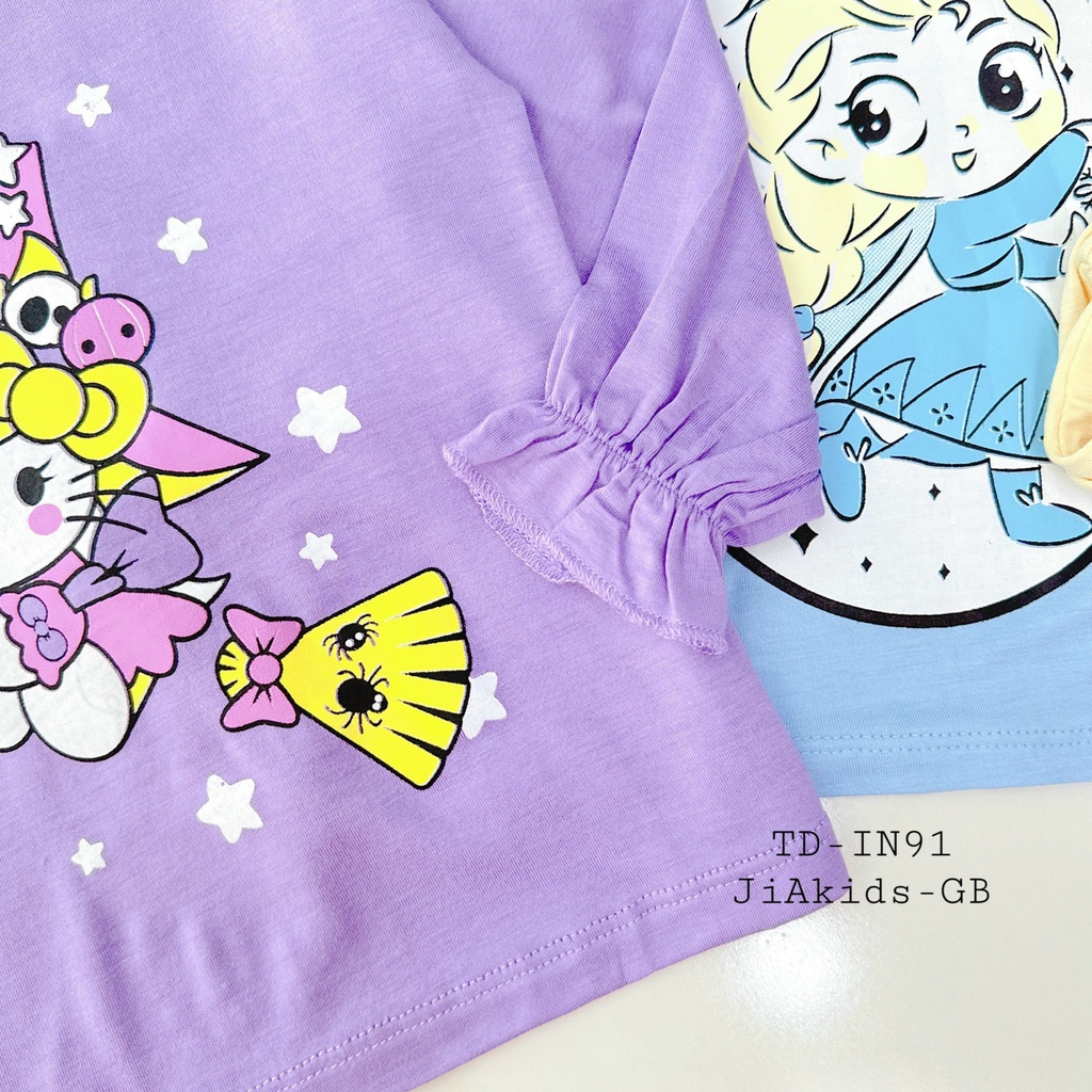 Đồ bộ dài tay bé gái size đai 17-30kg thun lạnh đồ ngủ cho bé gái mặc nhà - SGMG