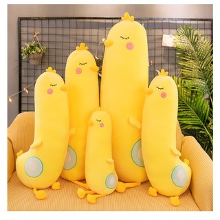 Gấu bông ôm dài vịt vàng siêu mềm mịn