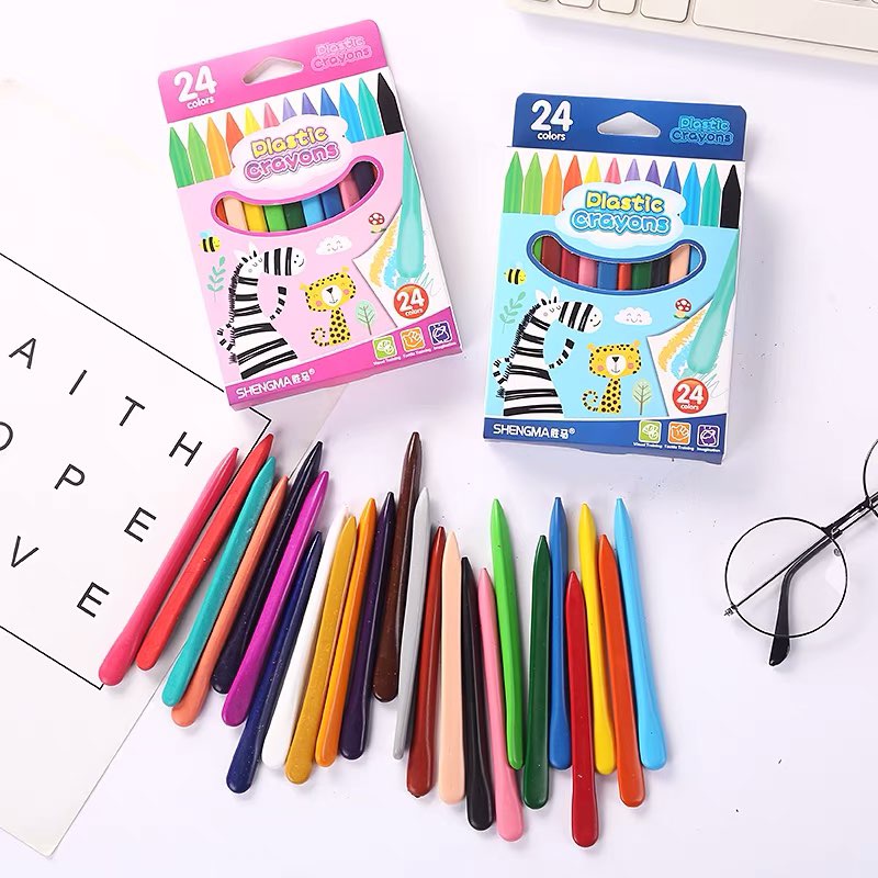 Bộ 24 bút sáp màu hữu cơ an toàn cho bé tập vẽ
