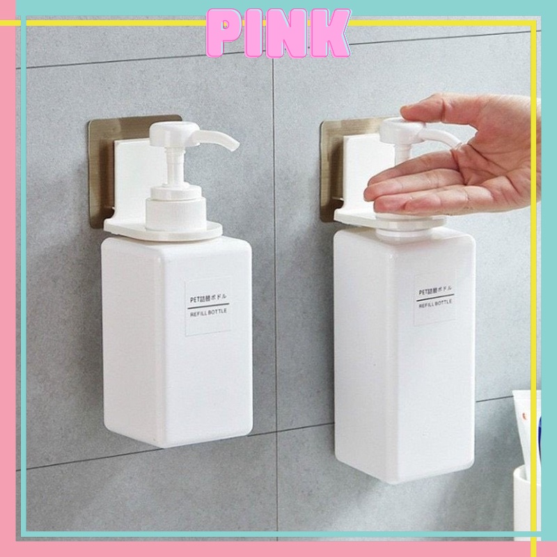 Móc Dán Tường Treo Chai Dầu Gội, Sữa Tắm, Xà Phòng, Nước Rửa Tay/ Giá Gắn Tường Nhà Tắm PINKWISH A153