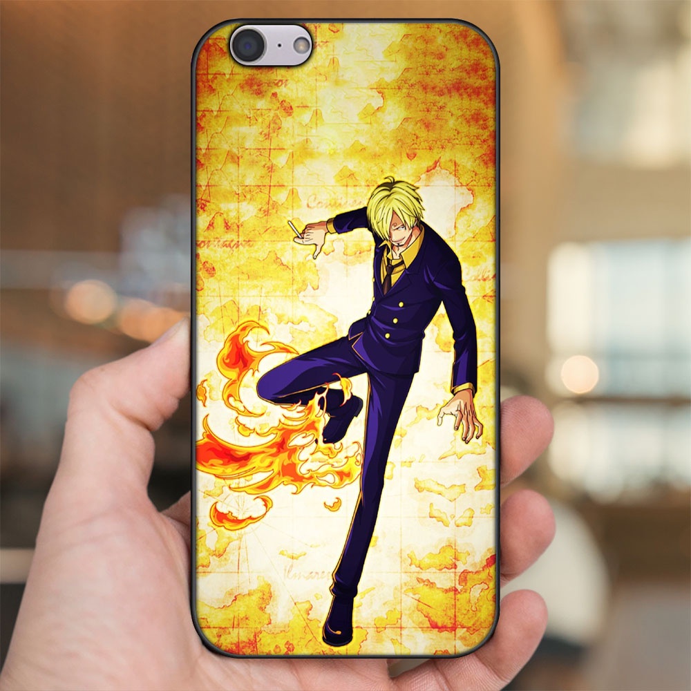 Ốp lưng Oppo A39, F3 Lite viền đen in hình Sanji One Piece Đảo Hải Tặc