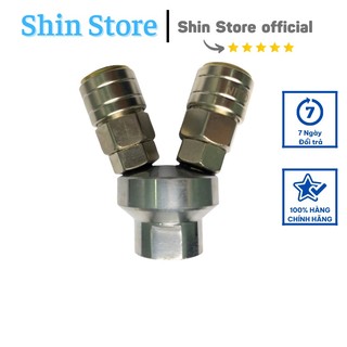 Chạc 2 đầu chia hơi máy nén khí- Cút 2 đầu chia cao cấp -SHINSTORE