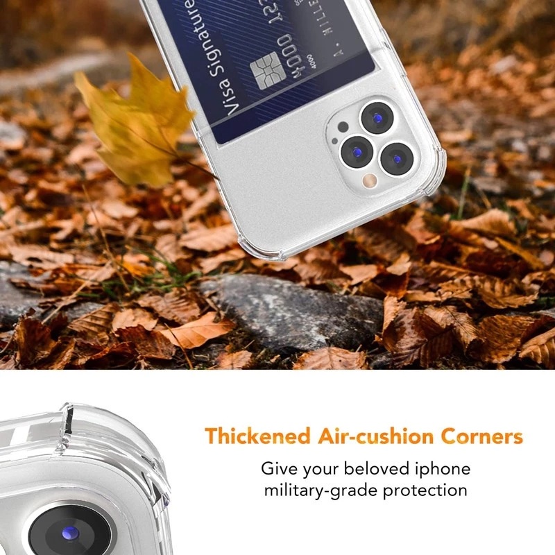 Ốp Điện Thoại Màu Trơn Có Ngăn Đựng Thẻ Cho iPhone 15 Ultra 11 12 13 14 Plus Mini Pro Max 4G 5G 2023