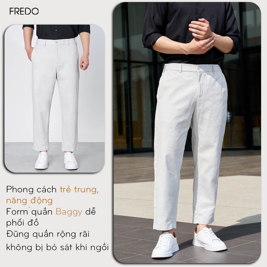 Quần Kaki Nam Ống Suông Cao Cấp Dáng Suông Vải Đẹp Công Sở FREDO Menswear