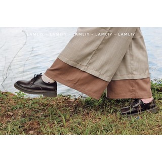 LAMLIY - Quần suông rộng phối lai linen