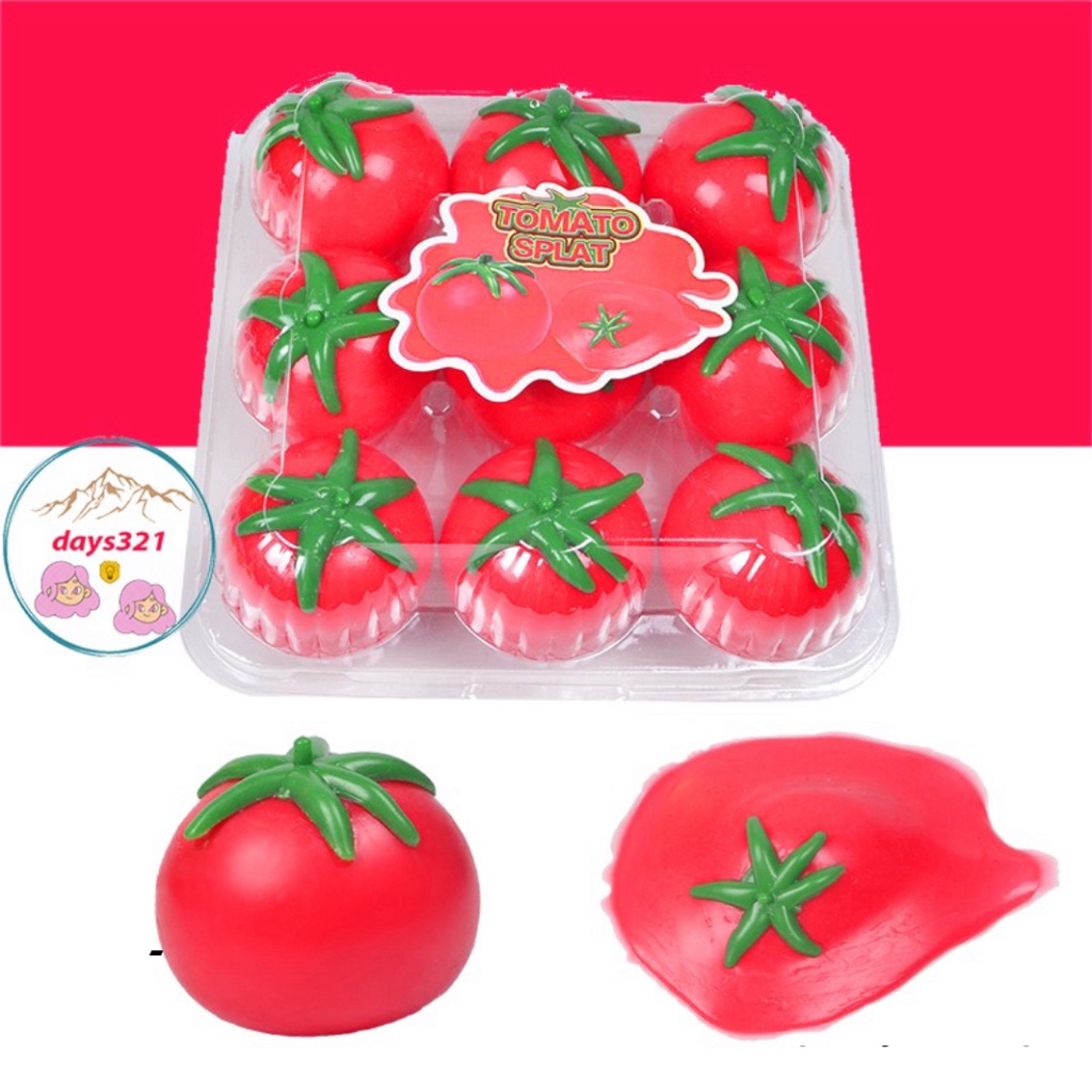 Quả quả cà chua Đỏ Squishy Gudetama xinh đẹp mochi slime bóp nghỉ ngơi giải phóng căng thẳng