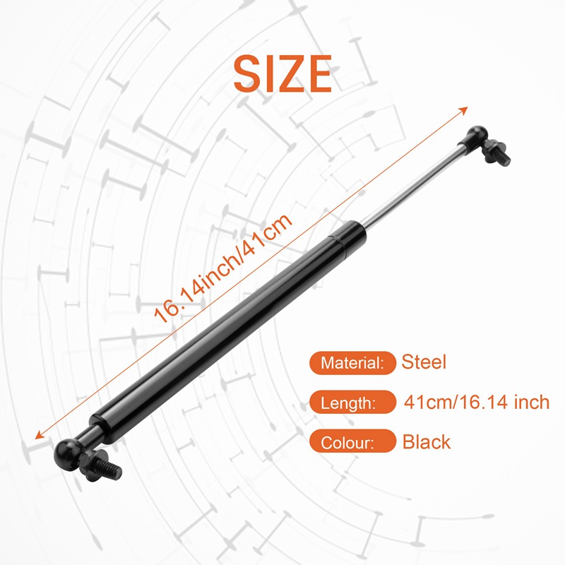 Set 2 Thanh Chống Cốp Xe Hơi Nissan Patrol Y61 Y62 1997-2018 Thép 41Cm