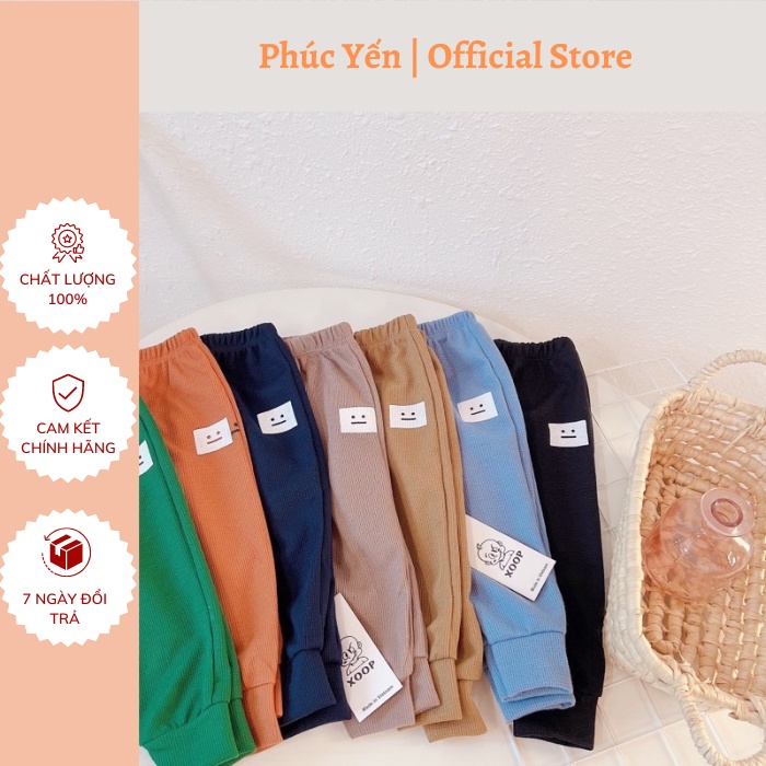 Sét 2 quần dài XOOP in dáng suông chất cotton tổ ong cho bé (8-17kg) Q5  Shop Phúc Yến