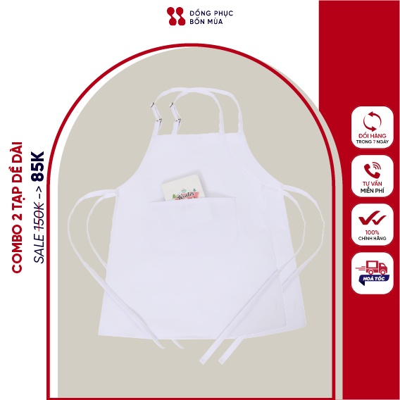 [COMBO 2 CHIÊC ] Tạp dề barista đồng phục tạp dề phục vụ phối da cao cấp dành cho Nam Nữ sẵn hàng kèm video
