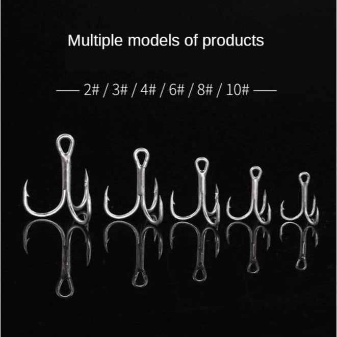 5 Cái # 4# 6# 8# 10# 12# 14# Móc Câu Cá Bằng Thép Carbon Cao Cấp Chuyên Dùng