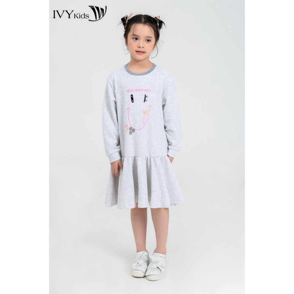 Đầm thun skateboard bé gái IVY moda MS 42G1583