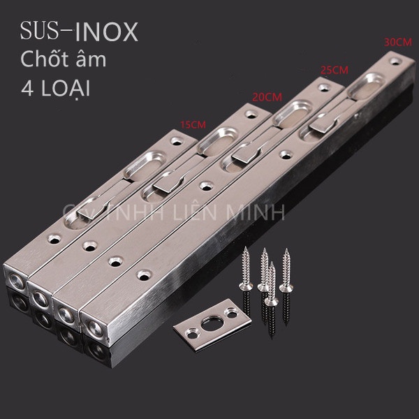 Mua Chốt âm inox dạng vuông khoá cửa chốt bật ( Không lắp cho Nhôm ...