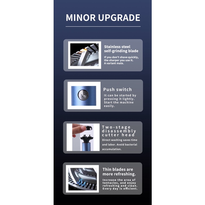 Máy Cạo Râu Mini Kemei Chống Thấm Nước IPX5 Kèm Sạc USB Type c Tiện Dụng Cho Nam