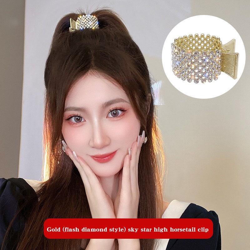 Kẹp Tóc Đính Đá Lấp Lánh Đơn Giản Thời Trang Cho Nữ