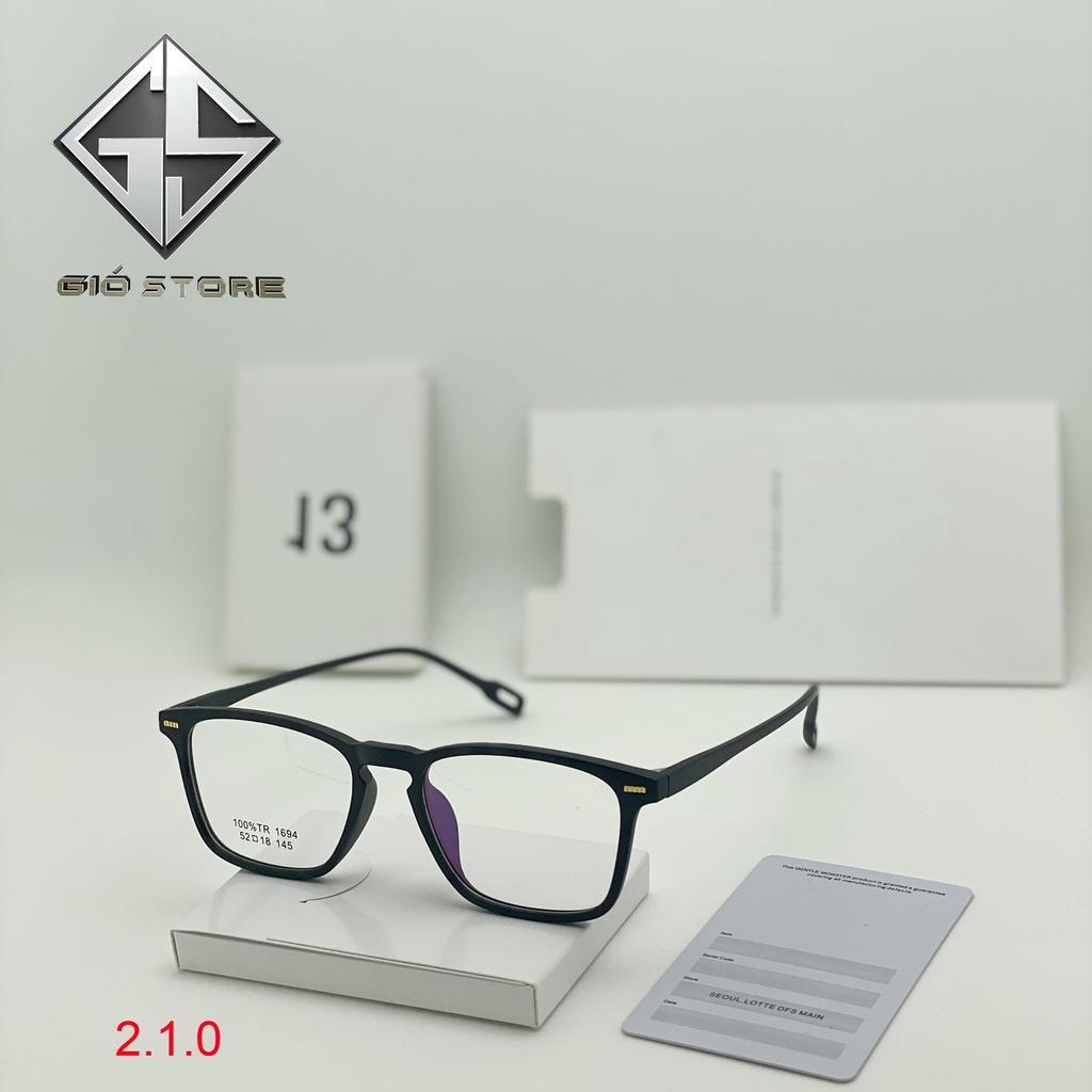 Gọng kính nam, mắt kính nam Gió Store CK210 phong cách Hàn Quốc,mắt kính 0 độ có thể lắp kính cận, loạn