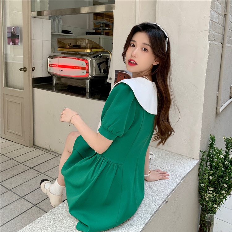 IELGY IELGY Đầm Ngắn Tay Thời Trang Phong Cách niche Hepburn Cho Nữ