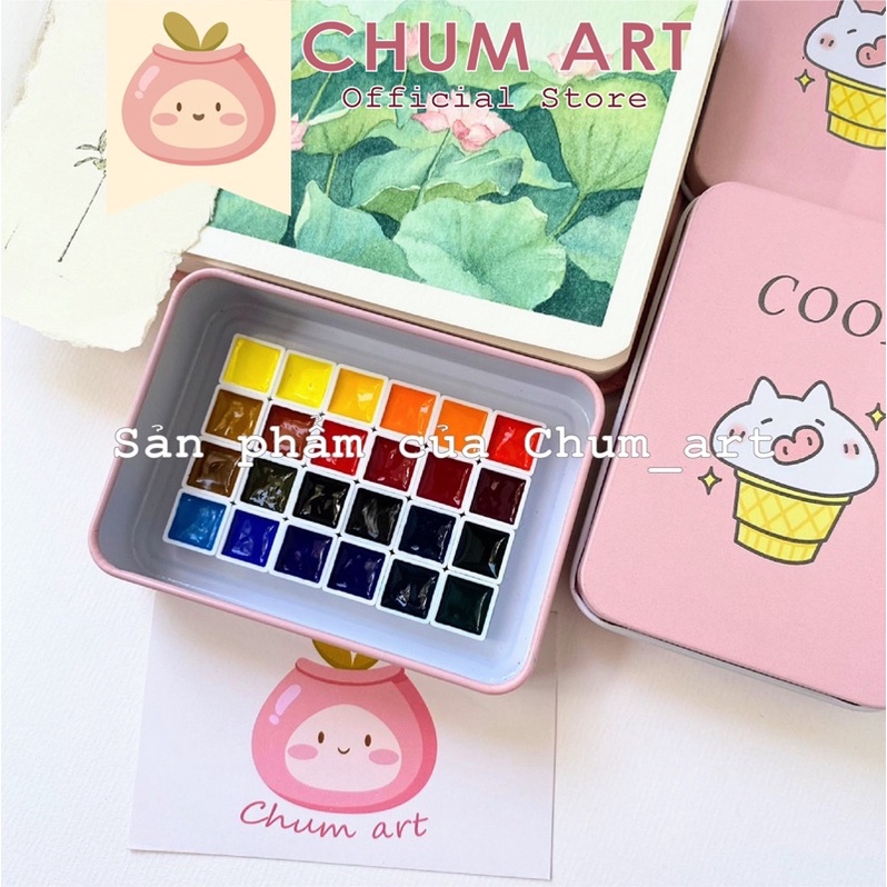 Chum Art -Bộ 24 màu nước White nights Nga hạng hoạ sĩ cao cấp