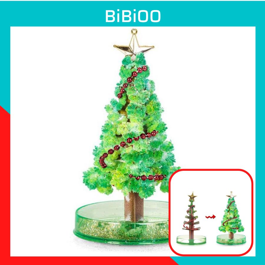 Cây thông tự nở hoa tuyết thần kỳ đồ chơi noel giáng sinh cho bé