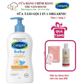 Cetaphil tắm gội hữu cơ Organic - Cetaphil Baby Wash & Shampoo with Organic Calendula 400ml