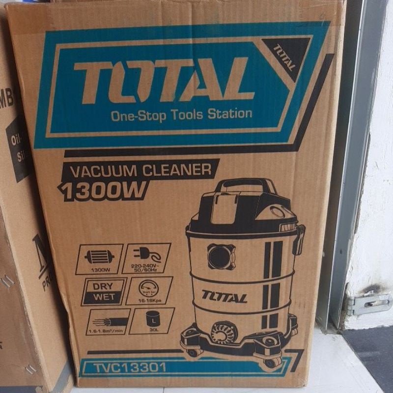 Máy hút bụi công nghiệp 30L TOTAL 1300w  Hút khô và nước đều được