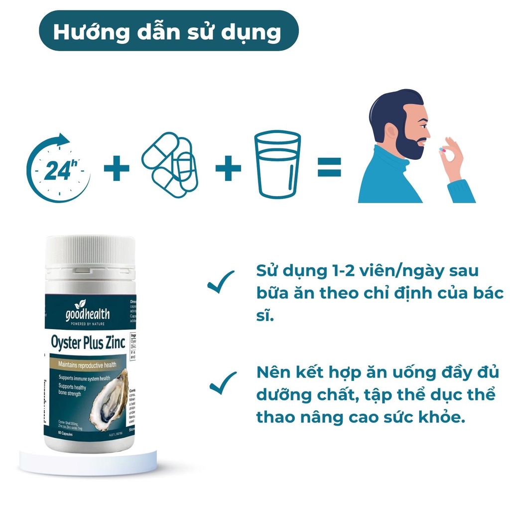 Viên Hàu Úc Oyster Plus bổ sung tinh chất hàu , tăng cường sinh lý nam 60 viên