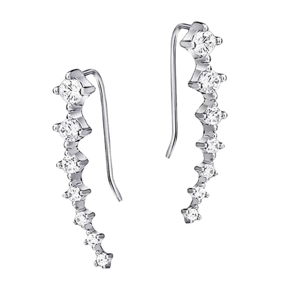 Khuyên Vành Tai 7 Viên Pha Lê Không Gây Dị Ứng JP5