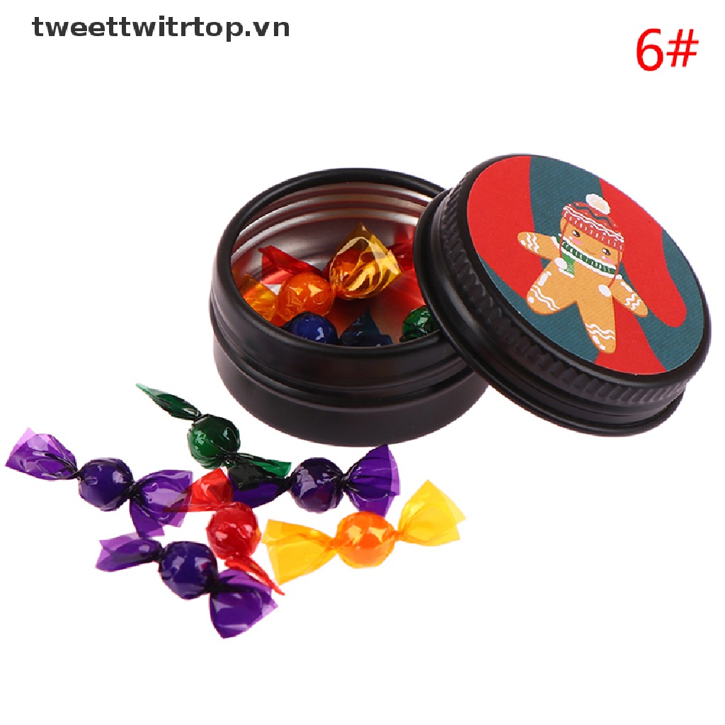 Hộp Thiếc Đựng Kẹo / Bánh Quy Giáng Sinh 1: 12 Trang Trí Nhà Búp Bê / Tiểu Cảnh