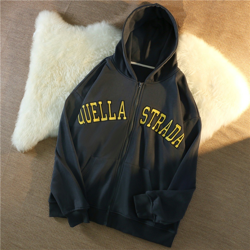 NRVP Áo khoác hoodie tay dài kiểu dáng thể thao cho nữ