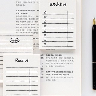 Tệp 80 giấy note basic trắng kiểu hàn
