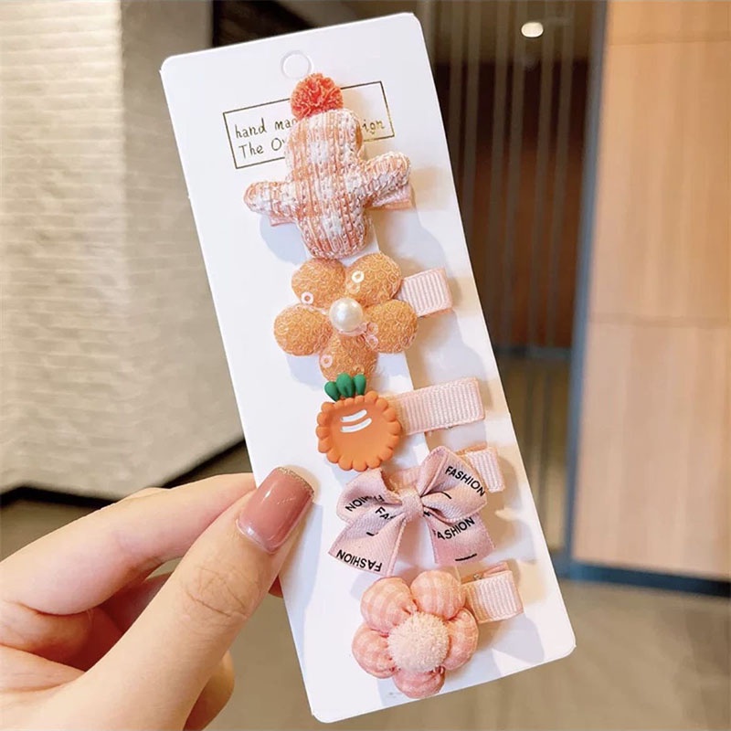 Set 5 Kẹp Tóc Dễ Thương Cho Bé Gái