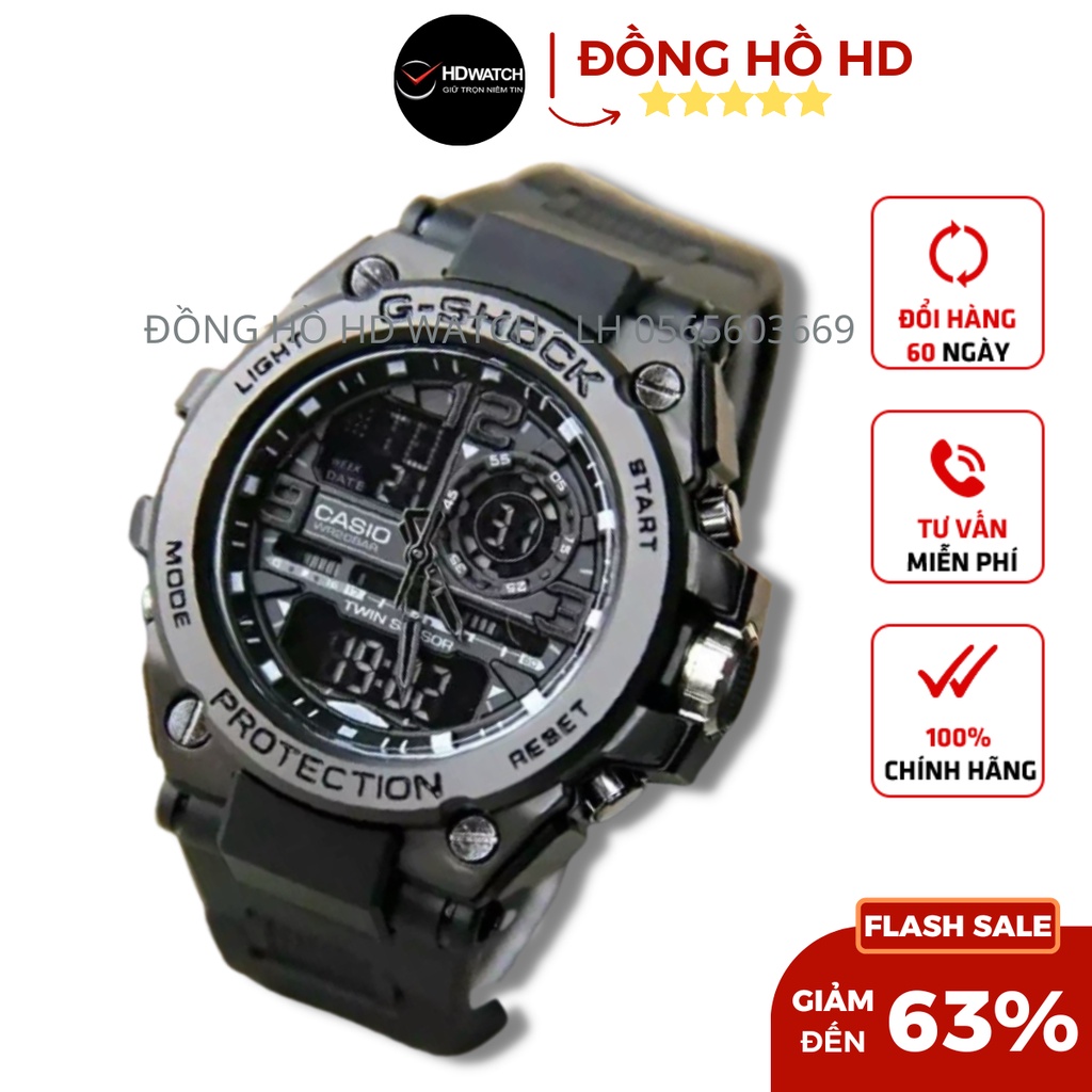 Đồng Hồ Nam C-SHOCK Chống Nước Tiêu Chuẩn Đồng Hồ Thể Thao Điện Tử Viền Kim Loại Chống SHOCK - Mã GTS8600