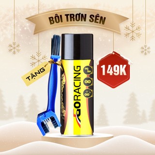 Chai xịt bôi trơn sên GoRacing (tặng cọ chà sên) 400ml