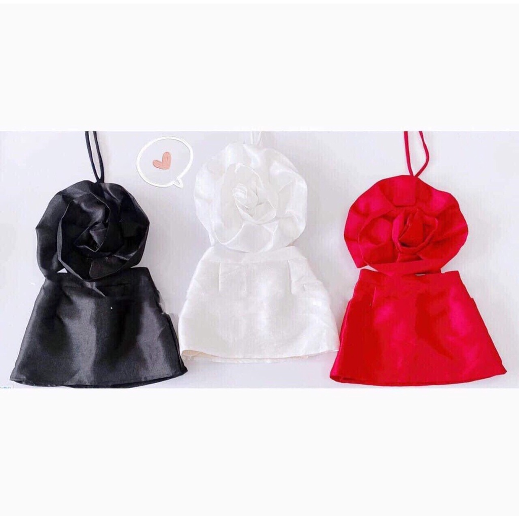 Set áo hoa hồng cổ yếm chân váy tacta cho bé gái 7-35kg