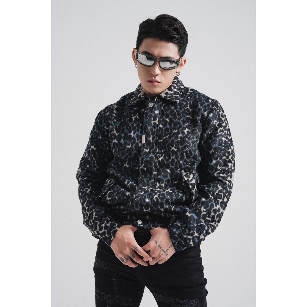 Áo khoác Amand Leopard Pattern Trucker Jacket