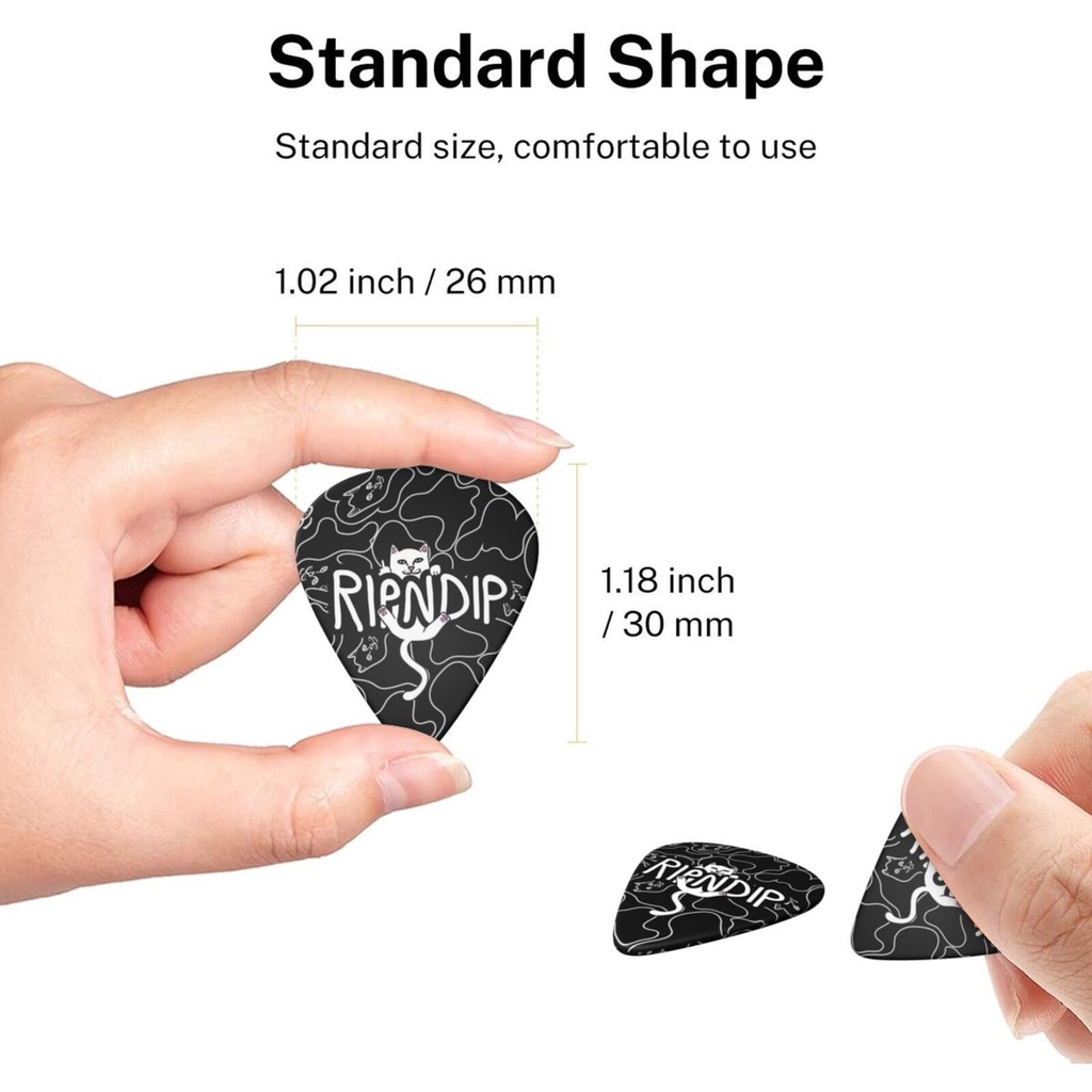 Bộ 6 Miếng Gảy Đàn Guitar Ripndip 3 Dày Khác Nhau Phù Hợp Với Guitar / Ukulele / Etc.