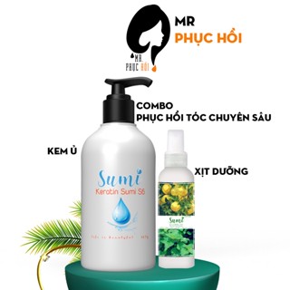 Combo Kem ủ tóc Sumi S6 Keratin 285ml và Tinh Dầu Bưởi Sumi - Xịt Tóc - Xịt bưởi chính hãng 100ml