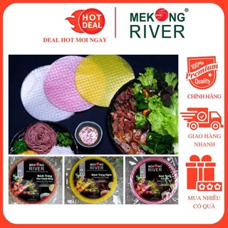 Bánh Tráng Nghệ/ Bánh Tráng Củ Dền/ Bánh Tráng Gạo Lứt Huyết Rồng/ Bánh Tráng Ba Màu Mekong River 22cm - Gói 300