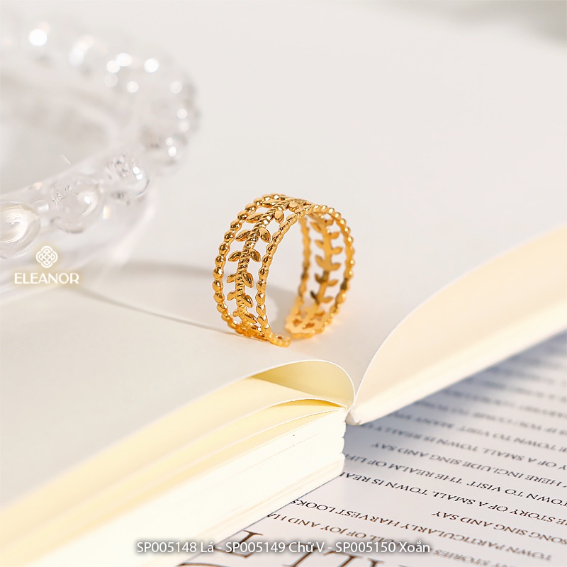 Nhẫn nữ hở Eleanor Accessories nhiều họa tiết phụ kiện trang sức 5148