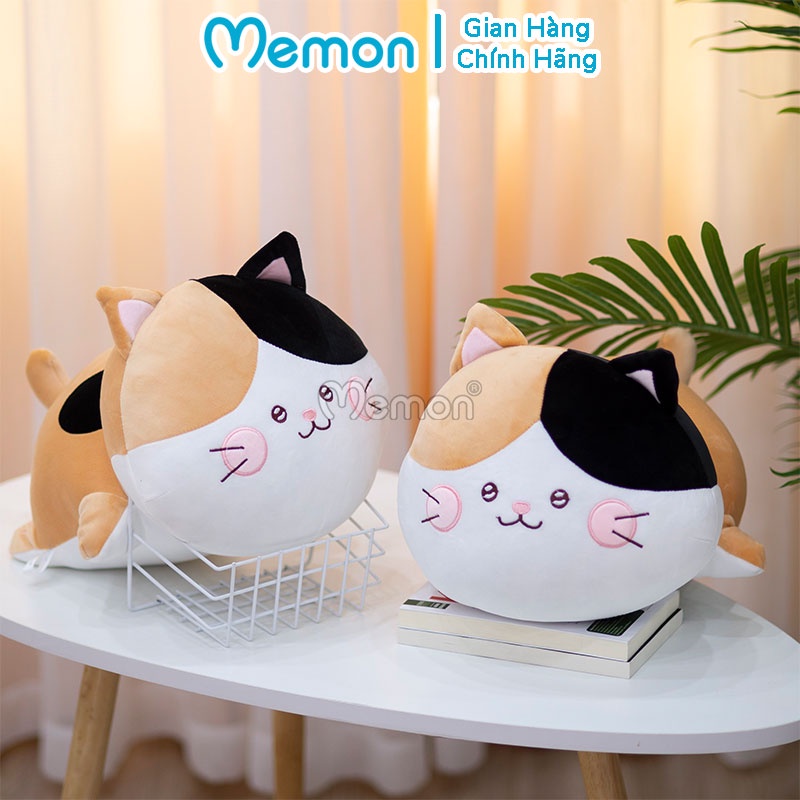 Gấu Bông Mèo Tam Thể Nằm Làm Gối Ôm Cao Cấp Memon