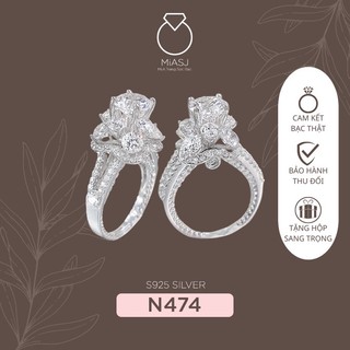 Nhẫn nữ bạc ý 925 nhẫn kiểu xoàng cao cấp n474 | miasj mi.a trang sức bạc