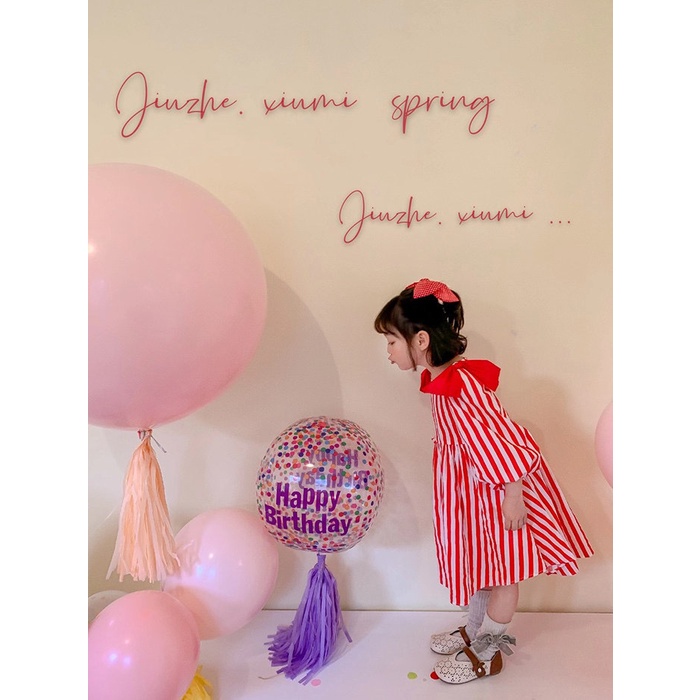 Váy bé gái dáng maxi họa tiết kẻ sọc đỏ cực xinh Mini Kids G21