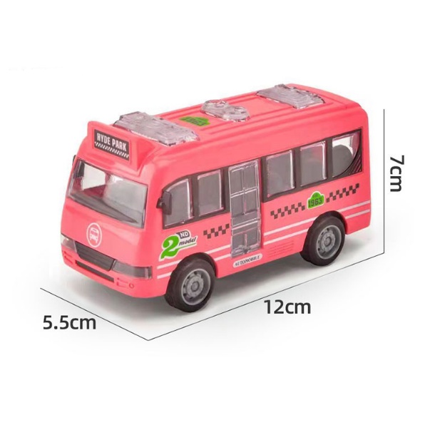 Đồ Chơi Vận Động Giáo Dục, Mô Hình Xe Khách Có Thể Mở Cửa Size 12cm 02178