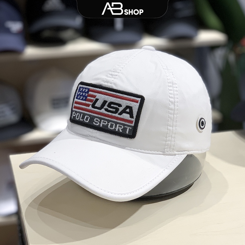 Mũ Nón Lưỡi Trai USA Polo Sport Trắng