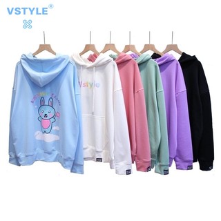Áo nỉ có mũ Hoodie Rabbit Rainbow
