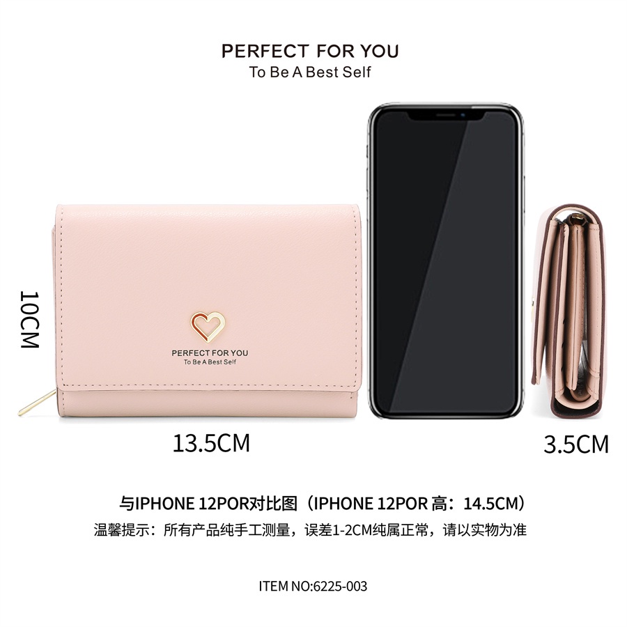 Ví Mini Nhiều Ngăn Đựng Thẻ Chất Lượng Cao Phong Cách Hàn Quốc Cho Nữ Perfect For You 6225-003