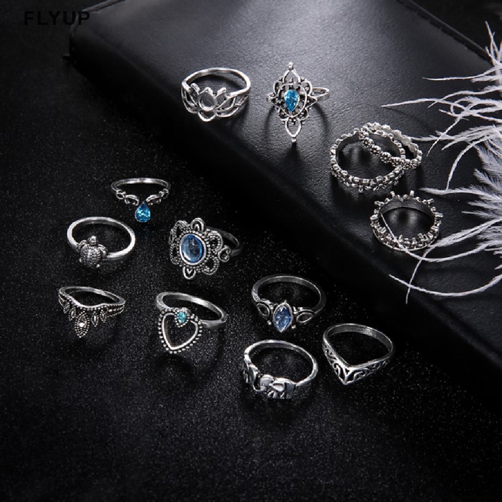 Set 13 Nhẫn Đính Đá Phong Cách Boho Cổ Điển Thời Trang Cho Nữ