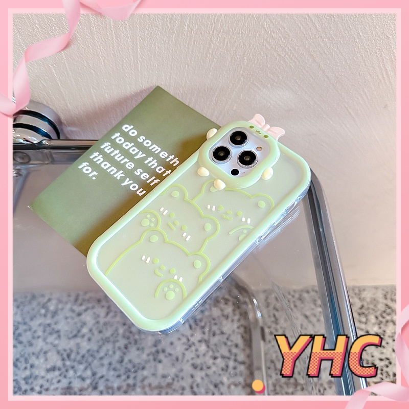 Ốp lưng iphone Đơn giản và tươi mát mini mini mô hình gấu nhỏ iPhone6 / 6S / 6splus / se / 7 / 7plus / 8 / 8plus / X / xs / xsmax / 11 / 12 / 13 -6004