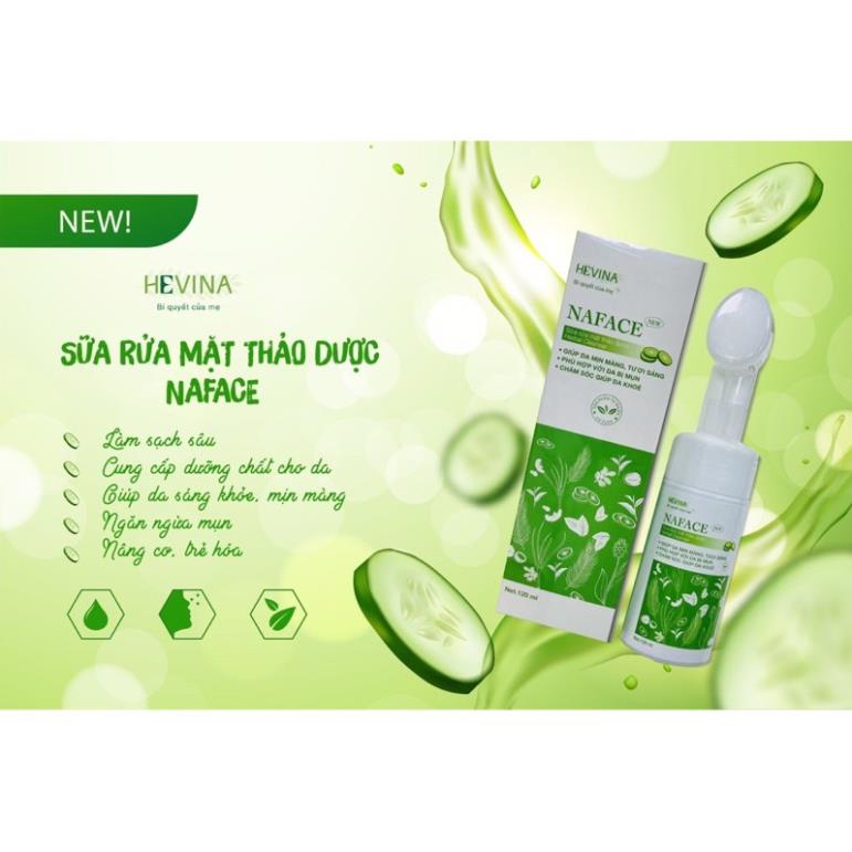 Sữa Rửa Mặt Trà Xanh, Bạc Hà Naface Làm Dịu Ngăn Ngừa Vi Khuẩn Trên Da Chai 120ml