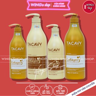 Cặp Dầu Gội Xả TACAVY 1000ml | Giảm Gãy Rụng, Phục Hồi Tóc Khô Xơ, Hư Tổn